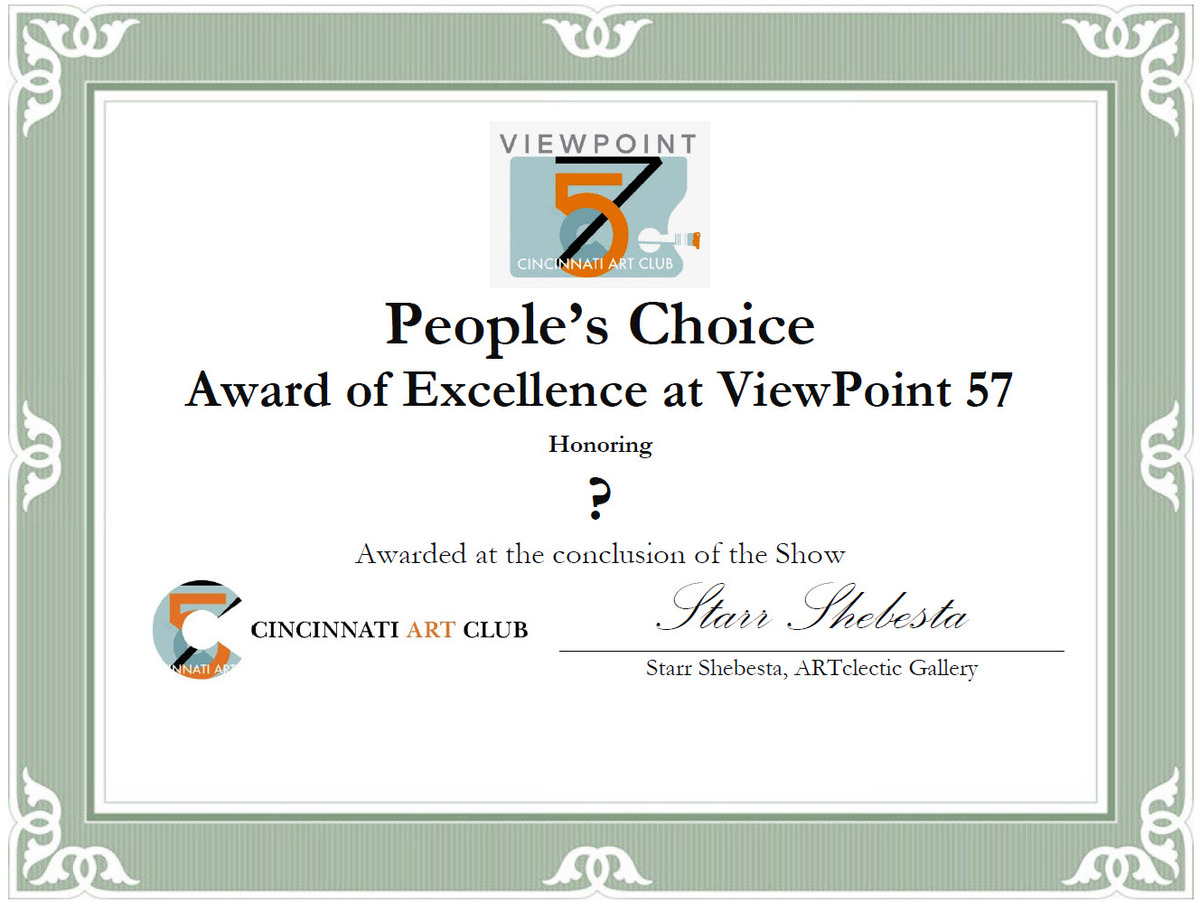 ViewPoint 57 People's Choice Award Certificate